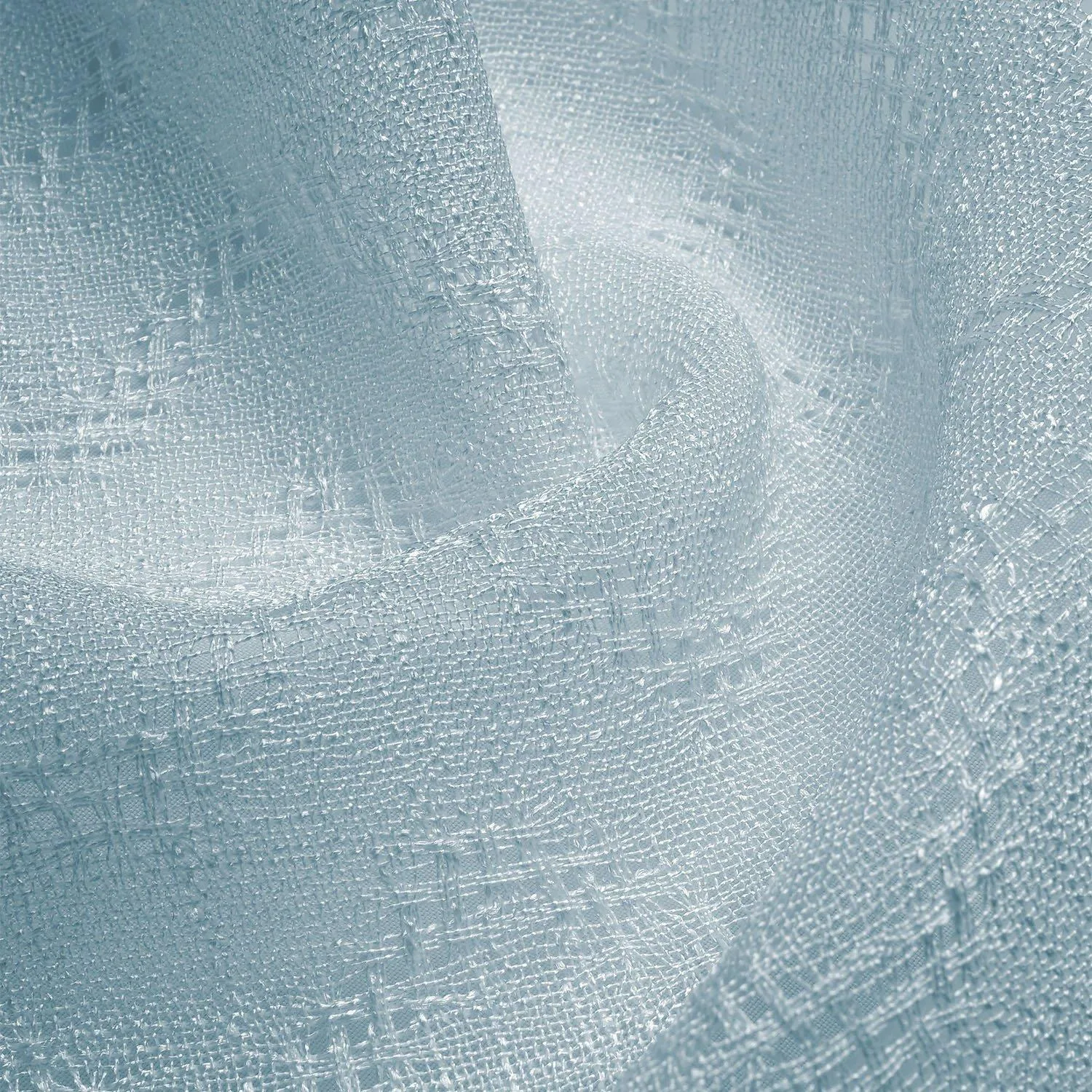 Textured teal curtain fabric with subtle pattern – Themes Furnishings