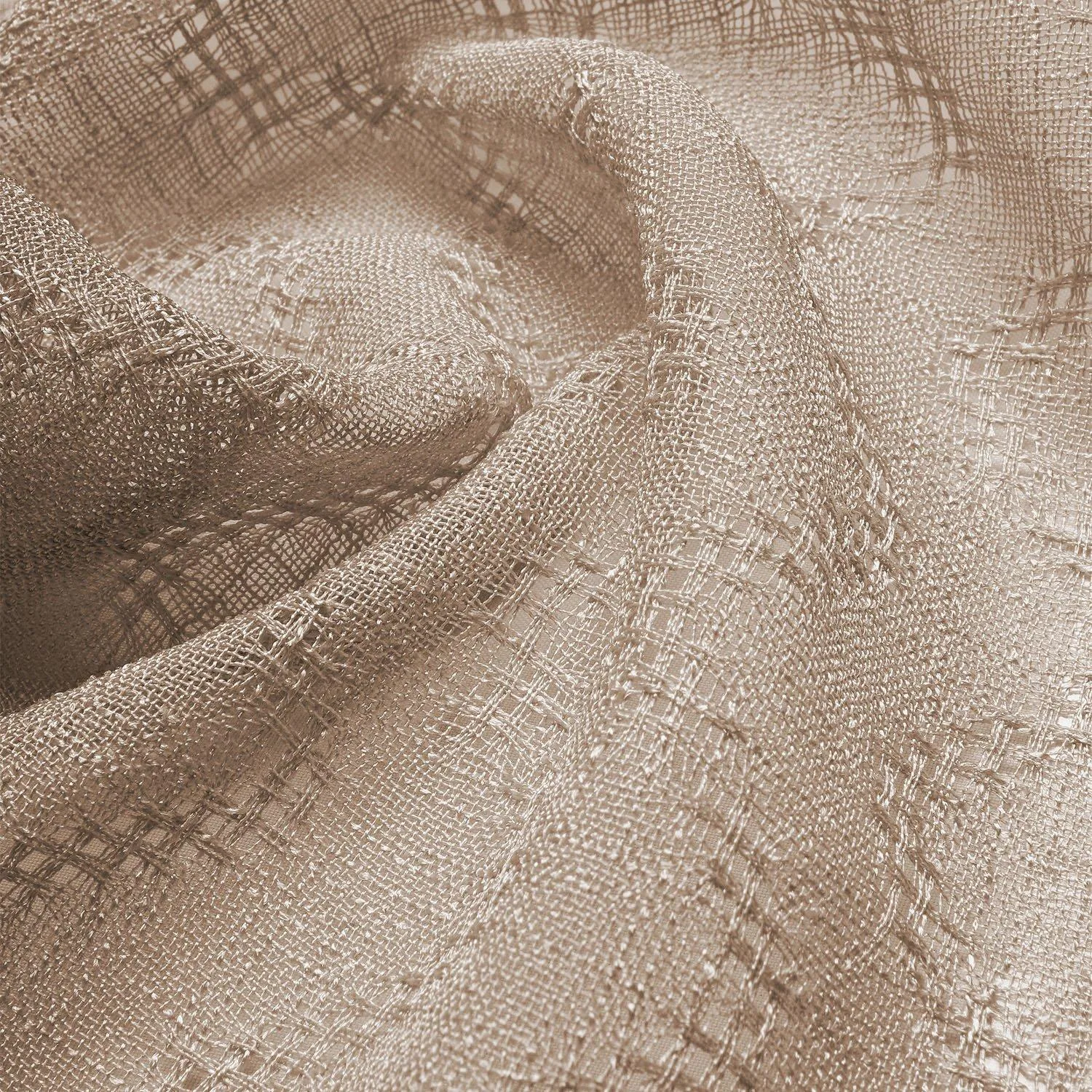 Woven red curtain fabric with subtle pattern – Themes Furnishings