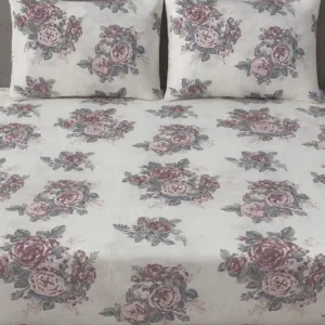 Elegant white bedsheet fabric with subtle pattern – Themes Furnishings