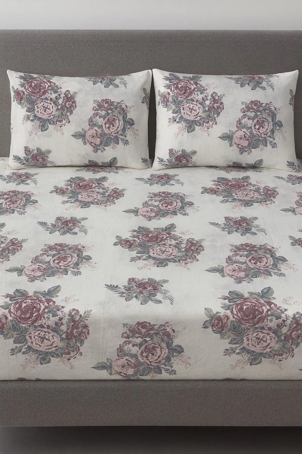 Elegant white bedsheet fabric with subtle pattern – Themes Furnishings