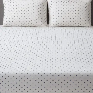 Soft white bedsheet fabric with subtle pattern – Themes Furnishings