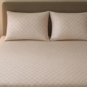 Elegant pink bedsheet fabric with subtle pattern – Themes Furnishings