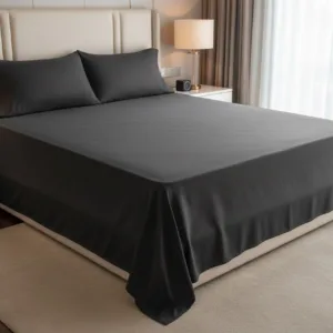Charcoal 600TC Plain Bedsheet Set | King & Queen